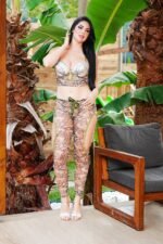 بيجاما شفاف ثلاث قطع نمر كيوي