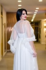 طقم نوم ساتان تول كم ريش مميز - Görsel 4