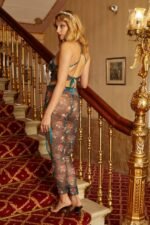 ⁦بيجاما شفاف ثلاث قطع تركواز⁩ - الصورة ⁦3⁩