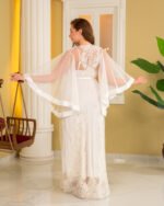 ⁦طقم نوم ساتان تول مطرز⁩ - الصورة ⁦5⁩